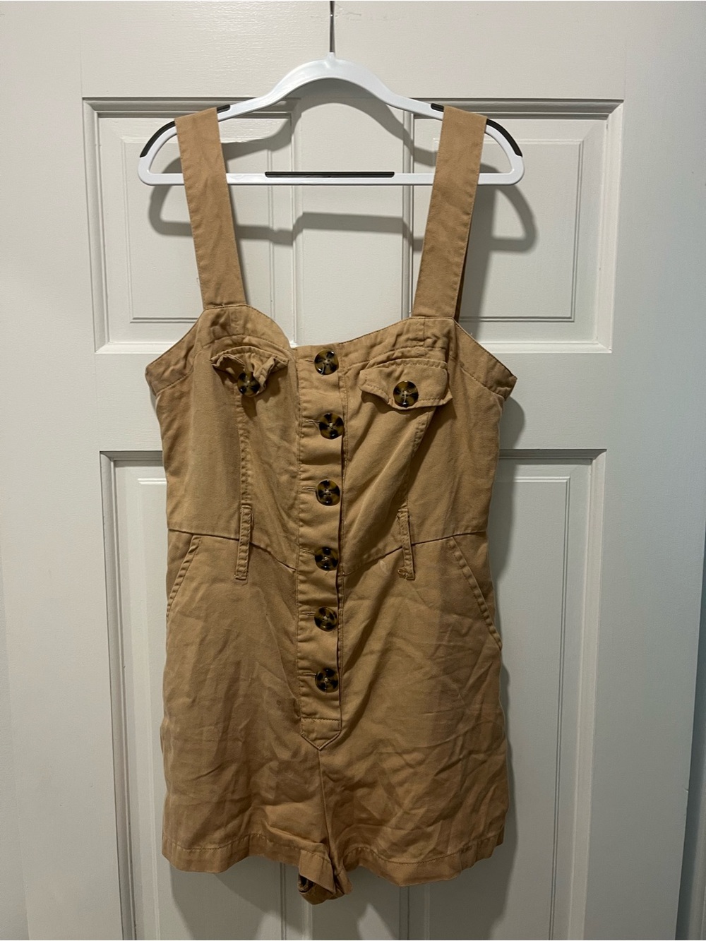 Golden button up rompers